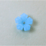 Plastic Flower with Center Hole - 14MM MATTE LT SAPPHIRE