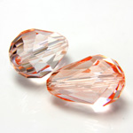 Preciosa Crystal Bead - Pear 15x10MM LT ORANGE