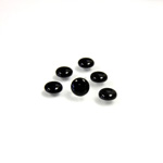 Glass Low Dome Buff Top Cabochon - Round 05MM JET