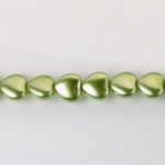 Czech Glass Pearl Bead - Heart 08x8MM DARK OLIVE 70458