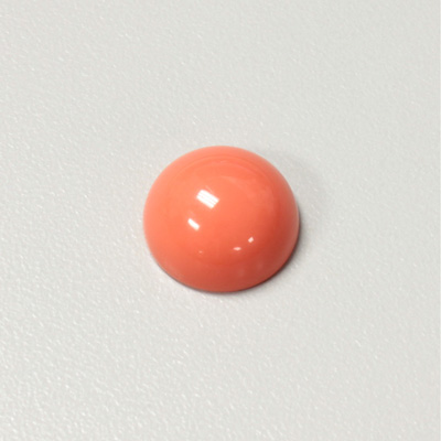 Plastic Flat Back Opaque Cabochon - Round 16MM CORAL