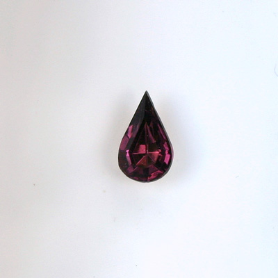 Glass Point Back Foiled Tin Table Cut (TTC) Stone - Pear 08x4.8MM AMETHYST