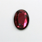 Glass Flat Back Rose Cut Faceted Foiled Stone - Oval 18x13MM ROSE