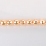 Czech Glass Pearl Bead - Round Faceted Golf 6MM LT ROSE 70424