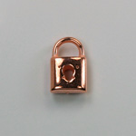 Metalized Plastic Pendant- Lock 16x11MM COPPER