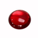 Plastic Flat Back Foiled Cabochon - Round 25MM RUBY