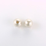 Czech Glass Pearl 1-Hole Ball - 10MM WHITE 70401