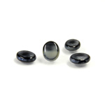 Glass Low Dome Buff Top Cabochon - Oval 10x8MM SPINEL GREY