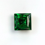 Glass Point Back Foiled Tin Table Cut (TTC) Stone - Square 12x12MM EMERALD