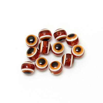 Plastic Eye Bead - Round 08MM SMOKE TOPAZ