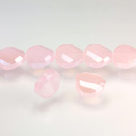 Chinese Cut Crystal Bead - Round Twist 14MM OPAL ROSE
