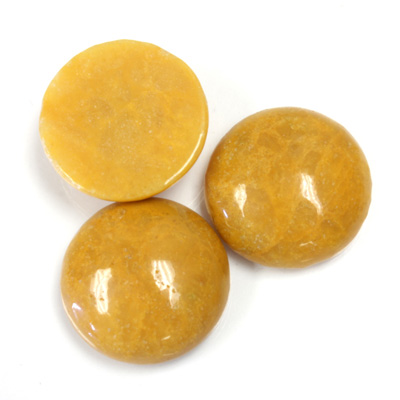 Gemstone Cabochon - Round 18MM YELLOW JASPER