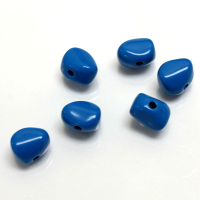 Plastic Bead - Nugget 09MM BRIGHT BLUE