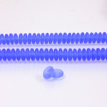 Czech Pressed Glass Bead - Smooth Rondelle 6MM MATTE SAPPHIRE