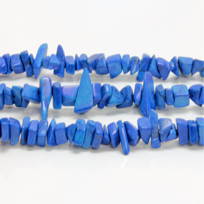 Gemstone Bead - Chip Baroque HOWLITE-DYED LAPIS