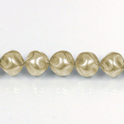 Czech Glass Pearl Bead - Baroque Round 10MM LT OLIVE 70457
