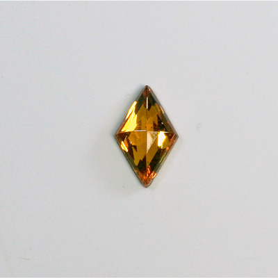 Glass Flat Back Foiled Rauten Rose - Diamond 16x10MM TOPAZ