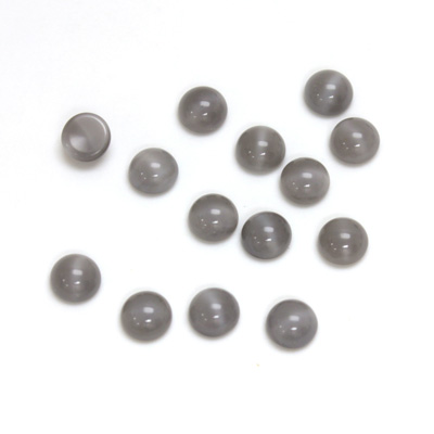 Glass Medium Dome Cabochon - Round 05MM MOONSTONE GREY