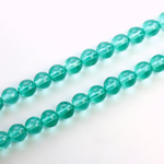 Czech Pressed Glass Bead - Smooth Round 06MM COATED APATITE