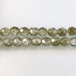 Czech Glass Fire Polish Bead - Round 06MM CRASHED GREY