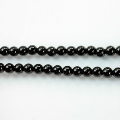 Gemstone Bead - Smooth Round 1.5MM Diameter Hole 05MM BLACK ONYX