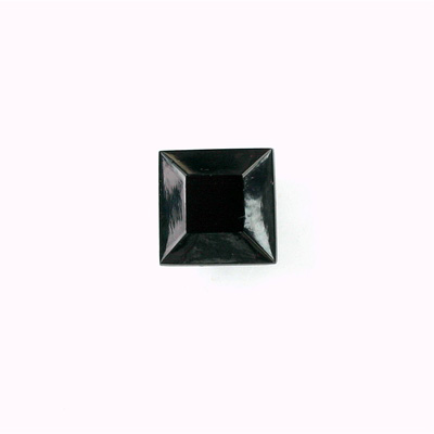 Glass Point Back Tin Table Cut (TTC) Stone - Square 06x6MM JET