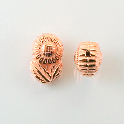 Metalized Plastic Bead - Daisy 16x11MM COPPER