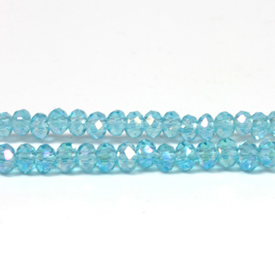 Chinese Cut Crystal Bead - Rondelle 02x3MM AQUA AB