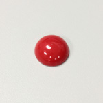 Plastic Flat Back Opaque Cabochon - Round 15MM RED