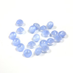 Glass Point Back Buff Top Stone Opaque Doublet - Round 16SS BLUE MOONSTONE