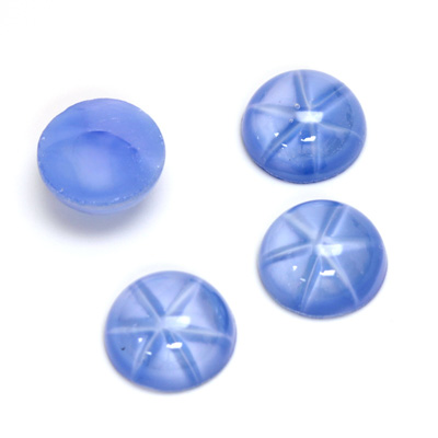 Glass Medium Dome Lampwork Cabochon - Round 13MM STAR SAPPHIRE