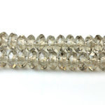 Chinese Cut Crystal Bead - Rondelle 04x6MM BLACK DIAMOND