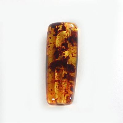 Plastic  Bead - Mixed Color Smooth Tube 32x12MM ITALIAN AMBER