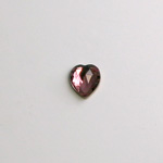 Glass Flat Back Foiled Rauten Rose - Heart 06x5MM AMETHYST