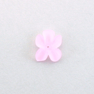 German Plastic Flower with Center Hole - 15x12MM MATTE ROSE