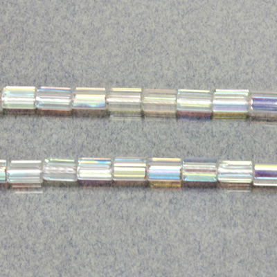 Czech Glass Fire Polished Bead - Atlas 06x4MM CRYSTAL AB