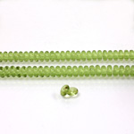 Czech Pressed Glass Bead - Smooth Rondelle 4MM OLIVINE