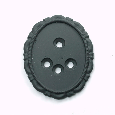 Plastic Engraved Setting - Oval 40x30MM Matte JET