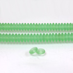 Czech Pressed Glass Bead - Smooth Rondelle 6MM MATTE PERIDOT