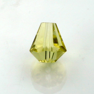 Chinese Cut Crystal Bead - Cone 10x9MM JONQUIL