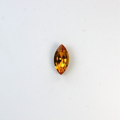 Glass Point Back Foiled Tin Table Cut (TTC) Stone - Navette 06x3MM TOPAZ