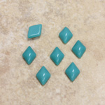 Glass Medium Dome Cabochon - Diamond 09x6MM TURQUOISE