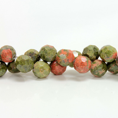 Gemstone Bead - Faceted Round 10MM EPIDOTE