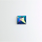 Glass Flat Back Foiled Rauten Rose - Square  08x8MM SAPPHIRE AB