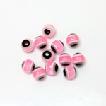 Plastic Eye Bead - Round 08MM PINK