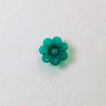 Plastic Flower with Center Hole - Round 10MM MATTE TURMALINE