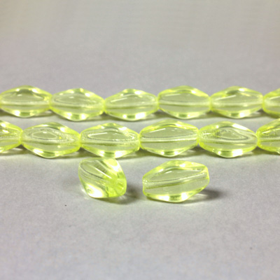 Czech Pressed Glass Bead - Lantern 11x7MM JONQUIL