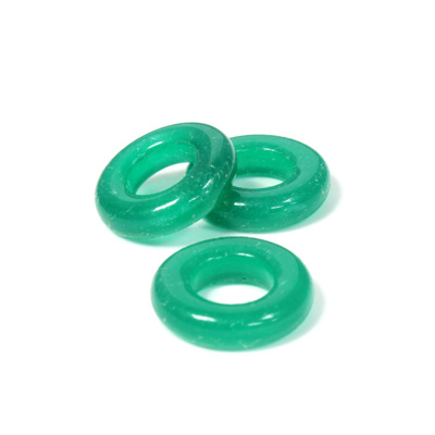 Czech Pressed Glass Ring - 14MM CHRYSOPHRASE