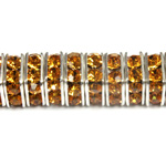 Czech Rhinestone Rondelle - Square 08MM TOPAZ-SILVER