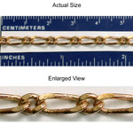 Brass Chain 3.4MM MIXED FILED CURB